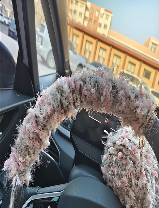 DIY Winter Non-Slip Personalized Protective Cover, Steering Wheel Covers, for All Seasons, Breathable, Sweat-Absorbent Car Steering Wheel Cover(Colour 11)