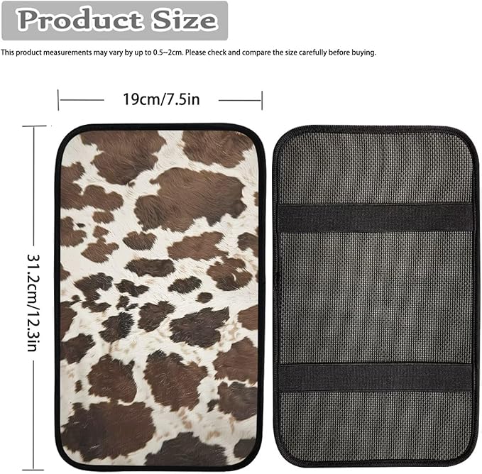 Mintutlipy Colorful Tie-Dye Automotive Center Console Cover Car Storage Box Mat Soft Breathable Car Armrest Cushion Protector