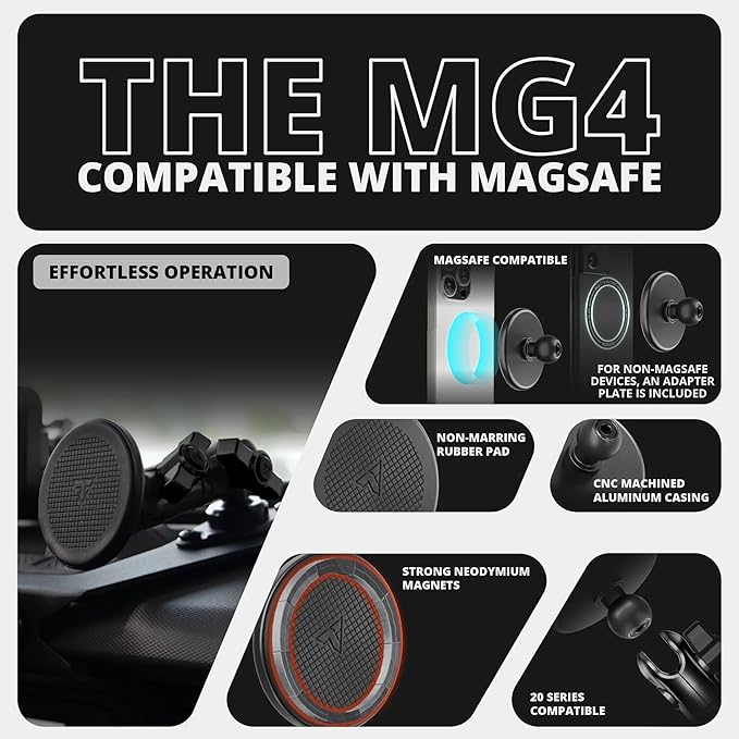 Tackform Link Vent Phone Mount Compatible with 2016-2023 Toyota Tacoma and 2014-2021 Toyota Tundra | Aluminum | Zero Slip | Compatible with MagSafe | Universal Magnetic Holder | 2" Arm | Green Knob