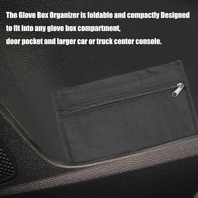 Long-lasting Oxfords Vehicle Organiser With Multiple Pockets For Auto Documents Cards & Office Accessories Storage Car Glove Box Organiser