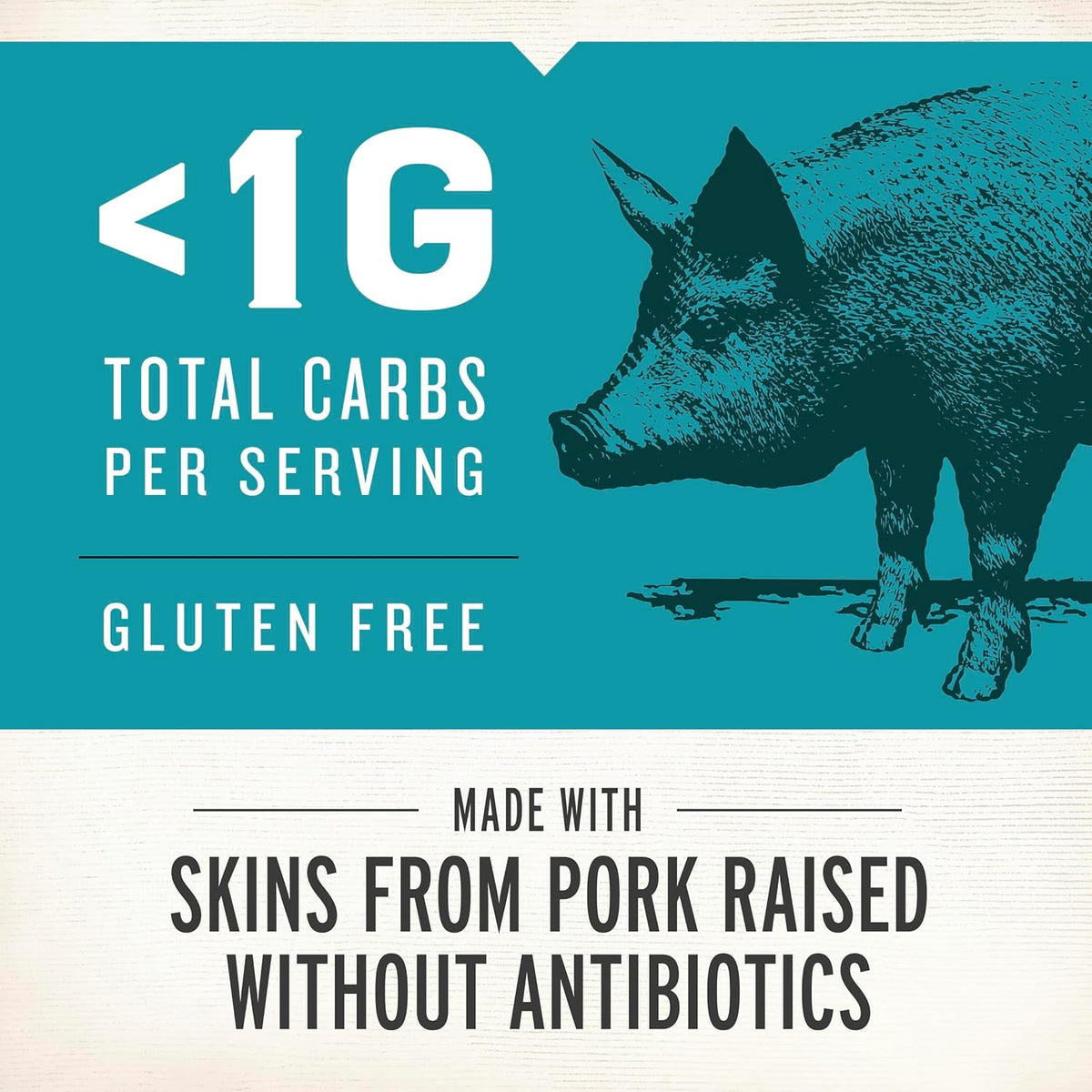 EPIC Sea Salt and Vinegar Pork Rinds, Keto Friendly, Protein Snacks, 2.5 oz