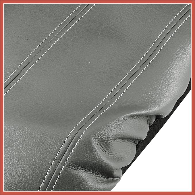 ACROPIX Car Center Console Armrest Cover for Cadillac XTS 2013-2019 Faux Leather Interior Arm Rest Cover Elbow Cushion Pad Gray Car Parts