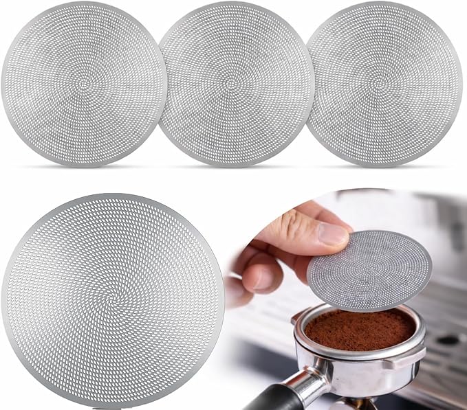 3 Pcs 58mm Espresso Puck Screen - 0.2mm Ultra Thin Espresso Puck, Stainless Steel Reusable Coffee Filter, Compatible with Espresso Machine 58mm Portafilter Basket