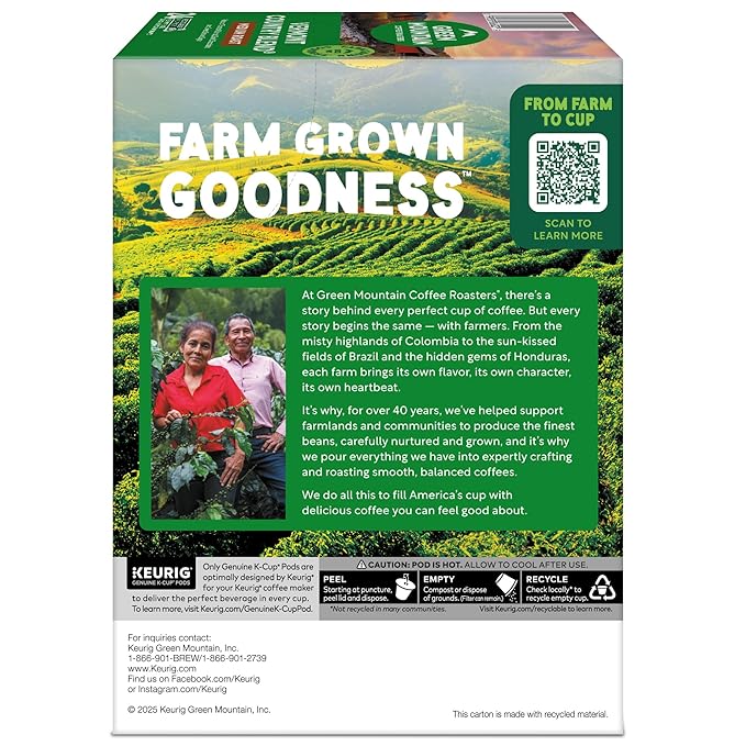 Green Mountain Coffee Roasters Vermont Country Blend Keurig Single-Serve K-Cup Pods, Medium Roast, 96 Count
