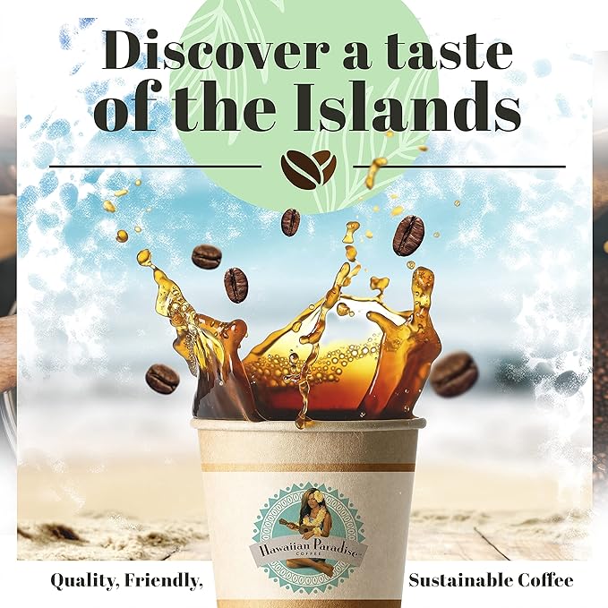Hawaiian Paradise Coffee Hazelnut Ground Coffee - Premium Rich Flavored Bold Signature Brewed – 100% Arabica Beans (Hawaiian Hazelnut 24oz. Bag Ground)