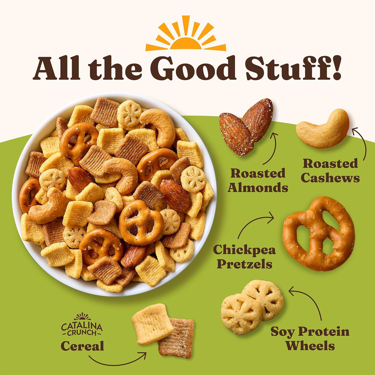 Catalina Crunch Protein Snack Mix - 10g Protein, 1g Sugar per Serving - Good Source of Fiber, Gluten Free - Parmesan Garlic, 5.25 Ounce Bag (Pack of 1) - Packaging May Vary