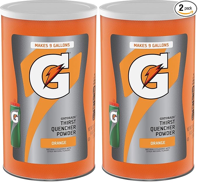 Gatorade Thirst Quencher Powder, Orange, 76.5 oz (Pack of 2)