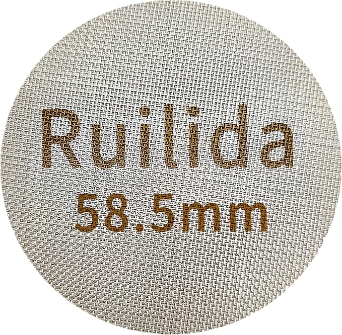 Espresso Puck Screen 58.5mm, Reusable 1.7mm Thickness 150μm 316 Stainless Steel Professional Barista Coffee Filter Mesh Plate for Espresso Portafilter Filter Basket ((58mm-58.5mm))