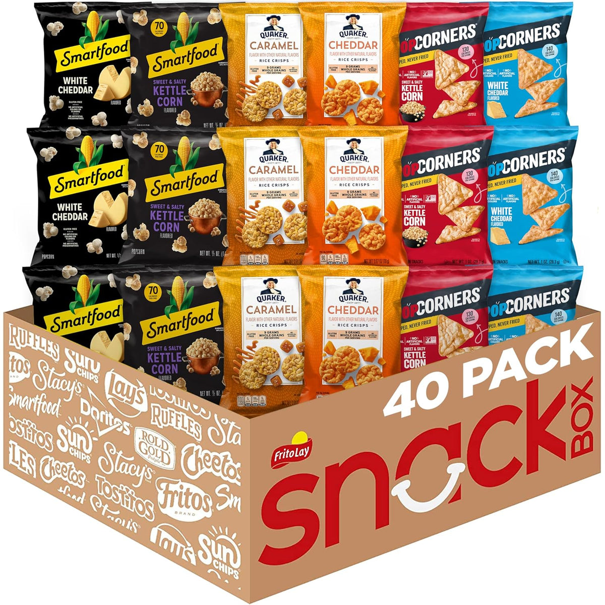 Frito-Lay Baked & Popped Mix Variety Pack, (Pack of 40)