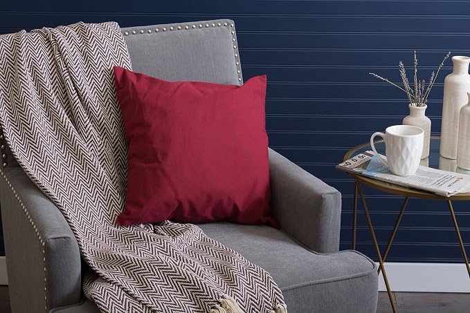 DII Chevron Throw Collection Handloomed Cotton, 50x60, Eggplant
