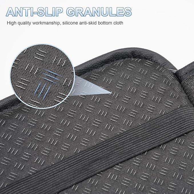 Crystal-Accented Arm Rest Cover for Car Fit for Chevrolet/Chevy Sonic Sparkle Console Protector with Side Storeage,Anti-Scratch Auto Armrest Pad Accessory （Black