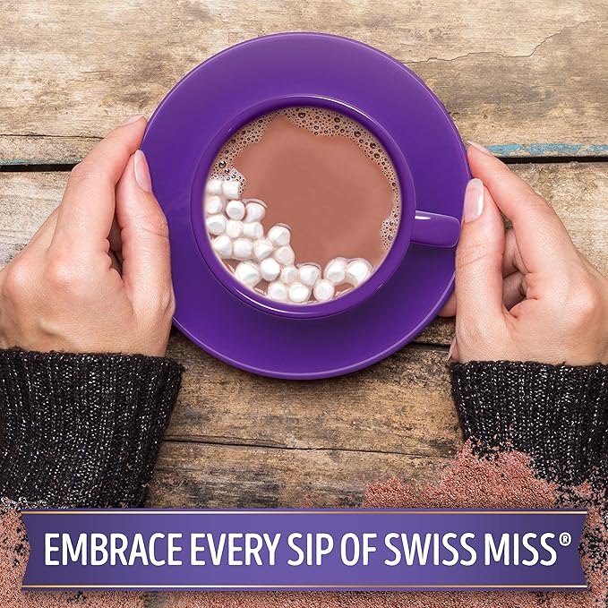 Swiss Miss Marshmallow Lovers Hot Cocoa Mix, Hot Cocoa Bar Supplies, 1.38 oz., 6-Count Envelopes (8 Boxes)