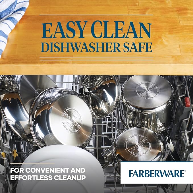 Farberware Classic Series Stainless Steel Frying Pan Set, 8.25-Inch and 10-Inch Skillets
