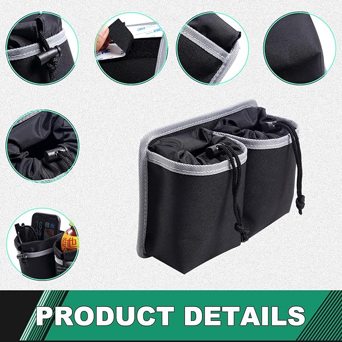 Car Water Cup Storage Bag Compatible with INEOS Grenadier 2020-2026, Co-Pilot Cup Holder Hanging Multi-Function Storage Bag Organizer Tray Interior Accessories (Gray)