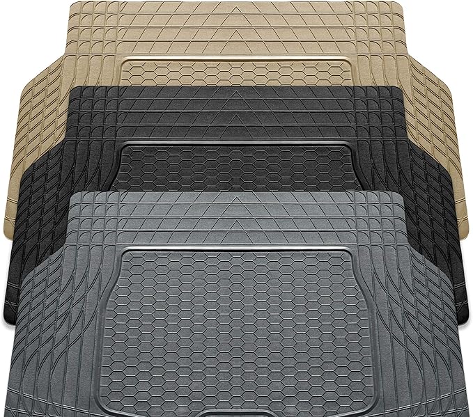 FH Group Climaproof Universal Cargo Mat – All-Weather, Trimmable Trunk Mat (55" W x 31.5" D) – Fits Most Cars, SUVs & Trucks – Gray