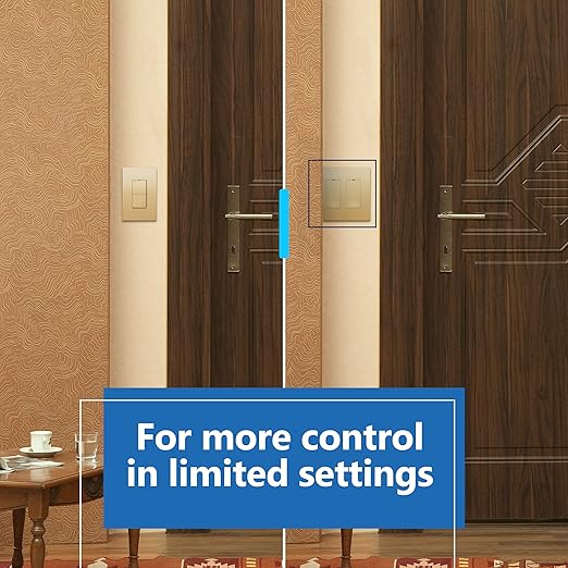LIDER Minimalist Design Matte Finish Lighted Double Switch with Screwless Wall Plate, Combination Frameless Decorator Switch with Locator Light, Ground Terminal, Single Pole, 15A 120V, UL Listed,Gold