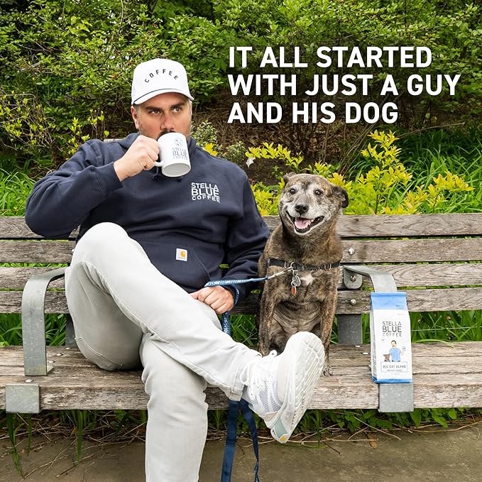 Stella Blue Ground Coffee, Positive Vibes Blend, Light Roast, Fresh Coffee Ground 100% Arabica, Smooth Balanced Roast with Distinct Flavor Notes, Ethically Sourced Coffee Beans, 12 oz Bag