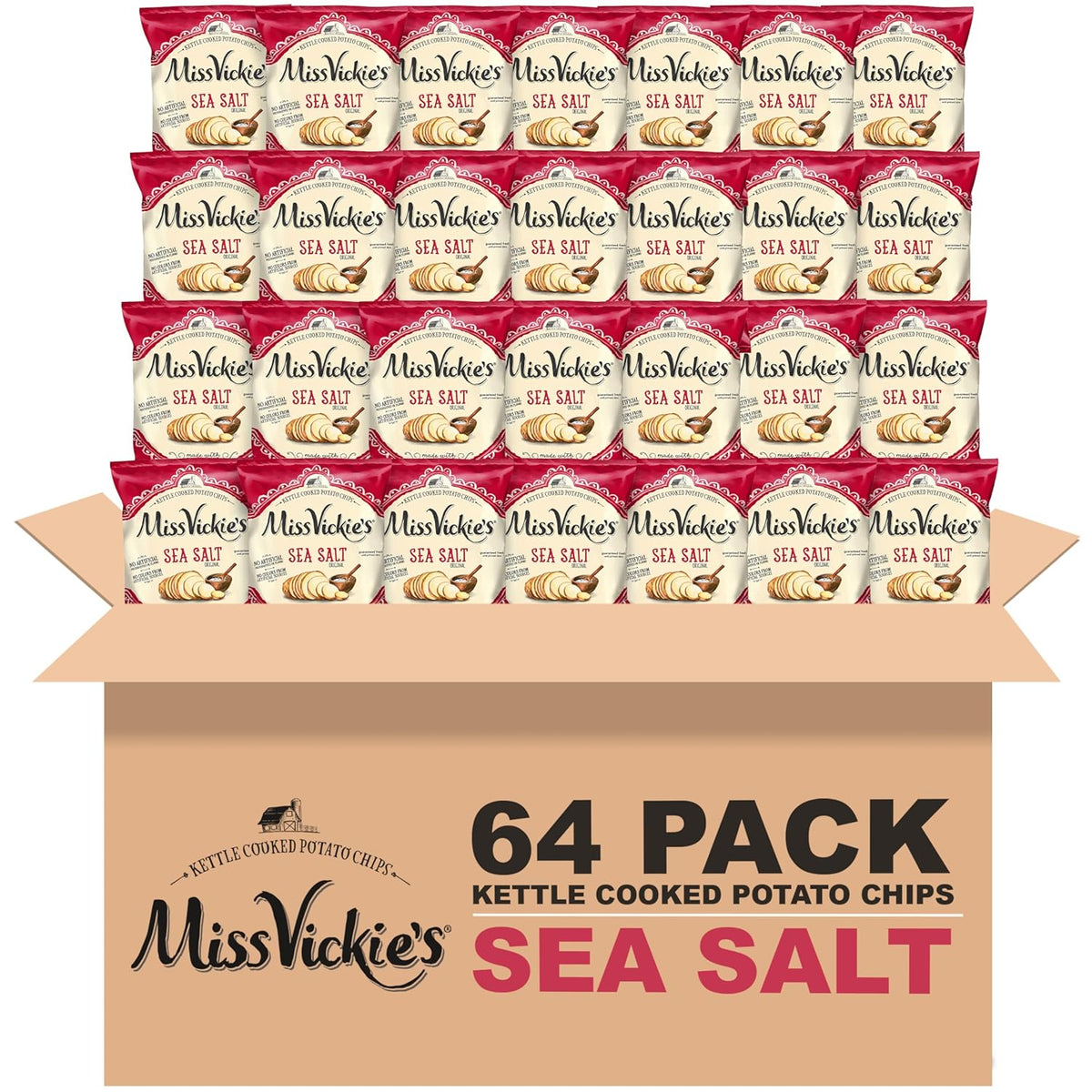 Miss Vickie's Kettle Cooked Potato Chips, Variety Pack, 1.375 Ounce (Pack of 28)