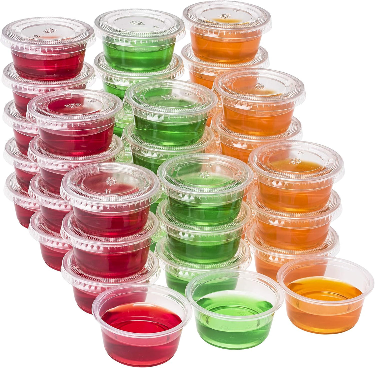 DuraHome Food Storage Containers with Lids 8oz, 16oz, 32oz Freezer Deli Cups Combo Pack, 70 Sets BPA-Free Leakproof Round Clear Takeout Container Meal Prep Microwavable (70 Sets - Mixed sizes)