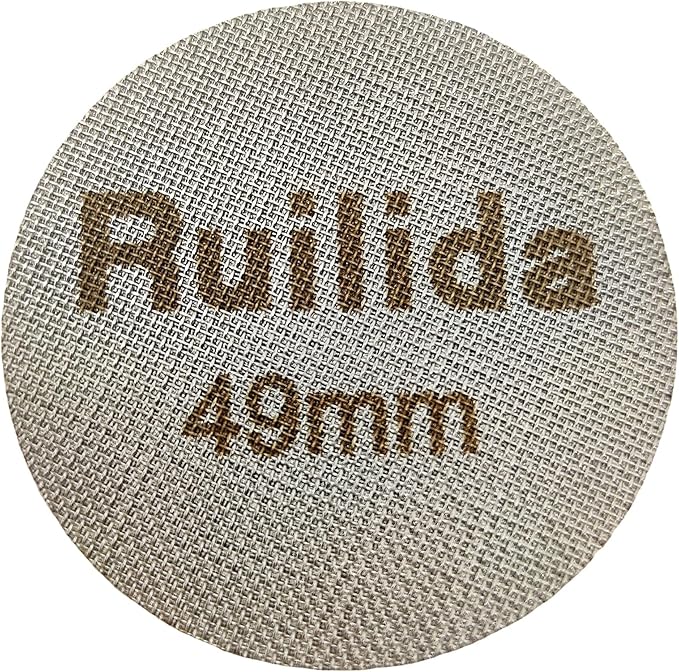 Espresso Puck Screen 49mm, Reusable 1.7mm Thickness 150μm 316 Stainless Steel Professional Barista Coffee Filter Mesh Plate for Espresso Portafilter Filter Basket (49mm)