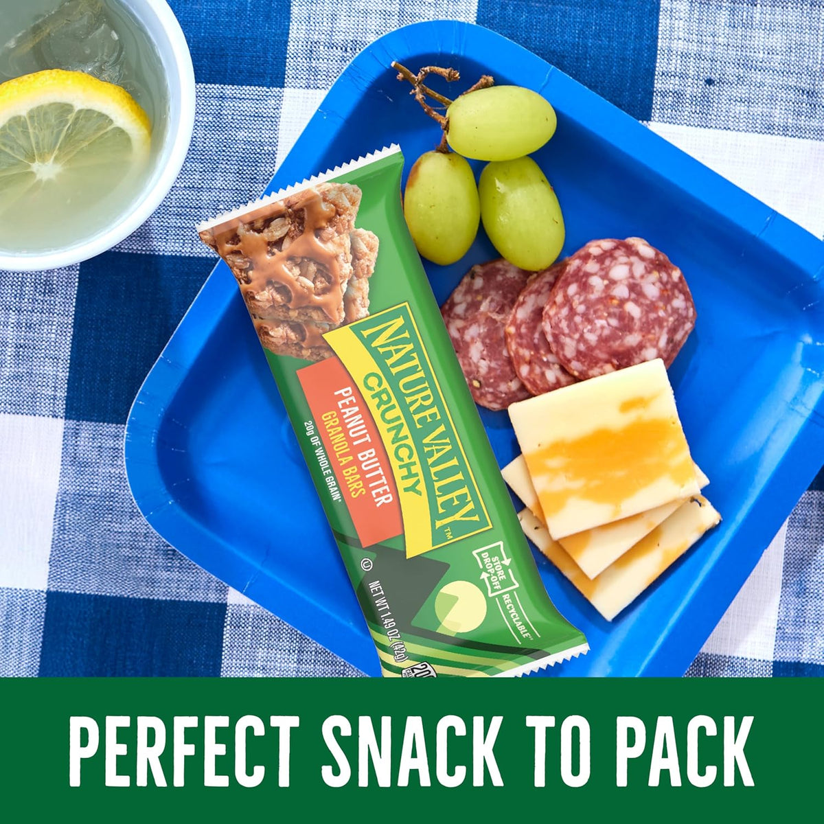 Nature Valley Crunchy Granola Bars, Peanut Butter, 30 Ct, 22.35 oz (15 Pouches)