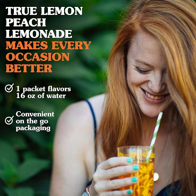 True Lemon Peach Lemonade, 10 count - 4 pack