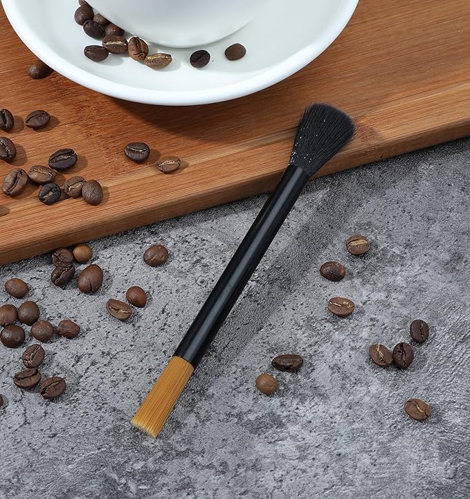 Espresso Brush, Coffee Brush Barista Accessories for Bean Grain, Durable Stainless Steel Handle & Soft Bristles