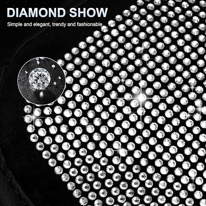 Center Console Cover for Lacrosse: Diamond Auto Middle Console Cover - Crystal Rhinestone Armrest Cover for Car with 2 Storage Bags,Anti-Scratch Auto Armrest Pad Accessory （Black