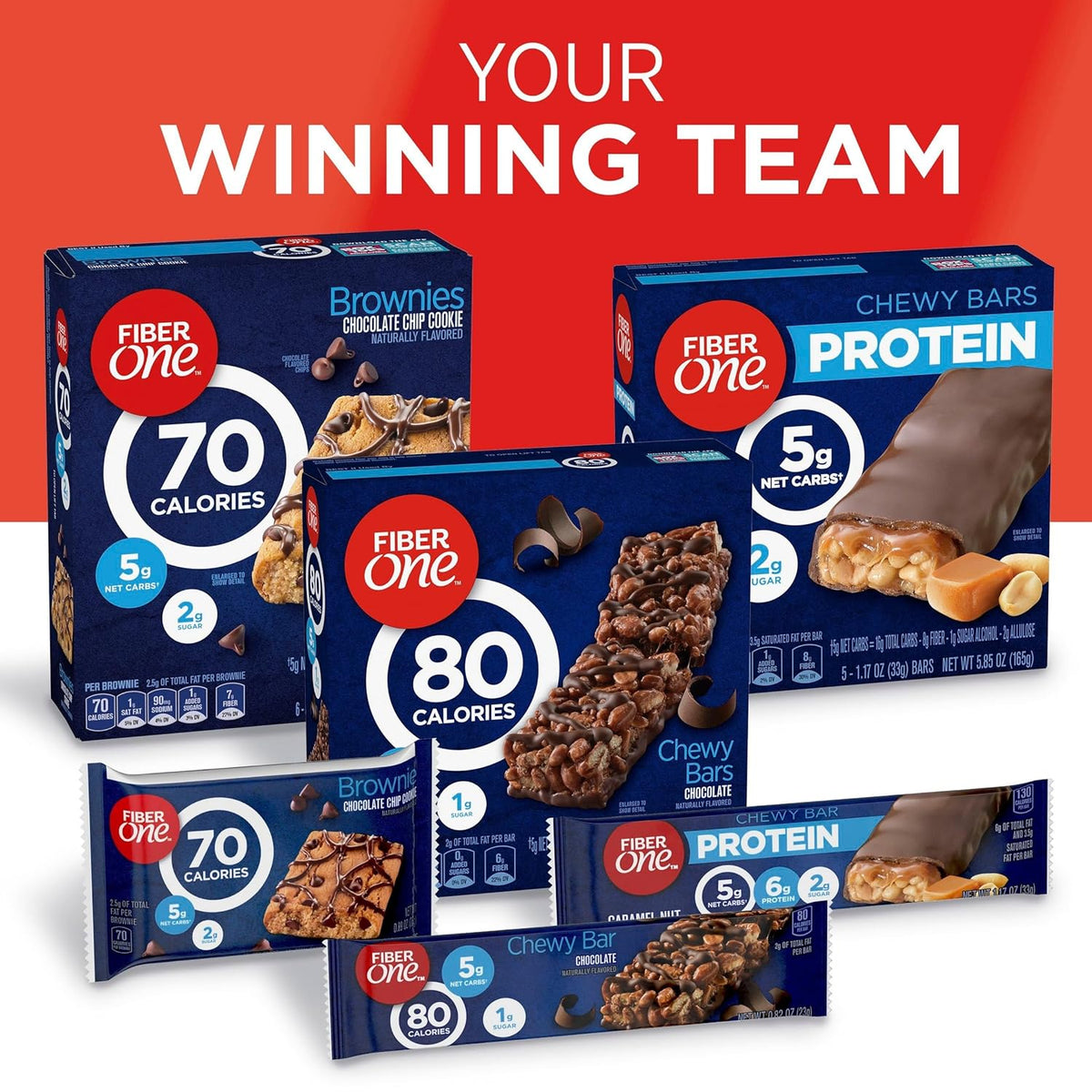 Fiber One 80 Calorie Chewy Bars, Chocolate Peanut Butter, Snack Bars Value Pack, 10 Ct, 8.2 oz