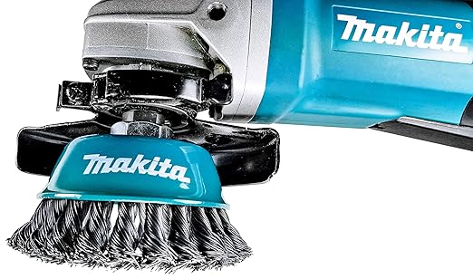 Makita 1 Piece - 4 Inch Knotted Wire Cup Brush for Grinders - Heavy-Duty Conditioning for Metal - 4" x 5/8-Inch | 11 UNC