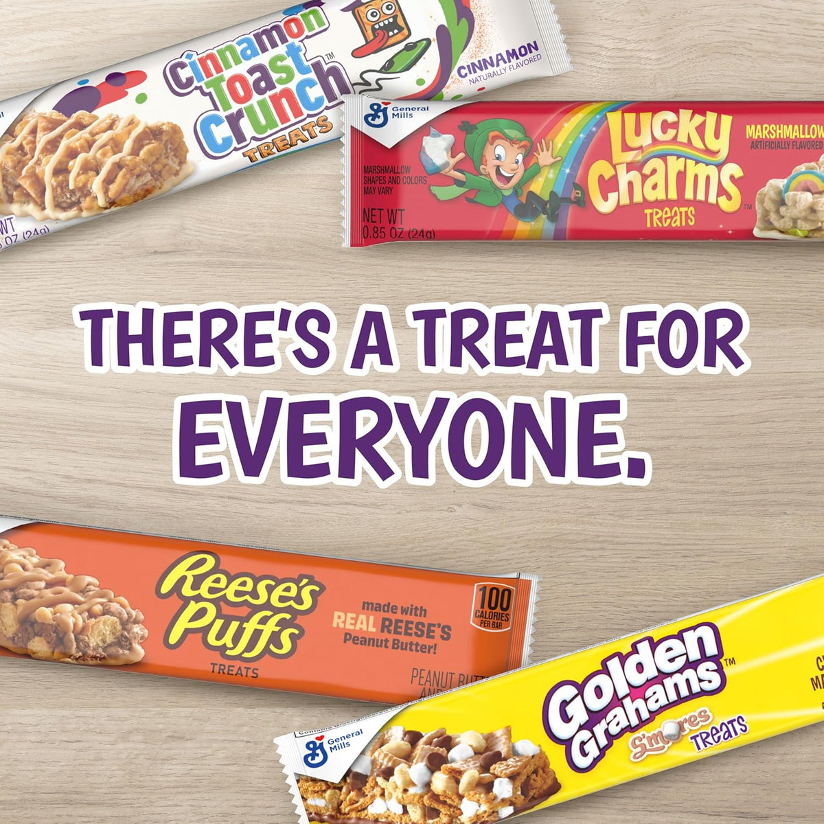 Cinnamon Toast Crunch and REESE'S PUFFS Cereal Treat Bars, Snack Bars, Value Pack, 28 Ct, 23.8 oz