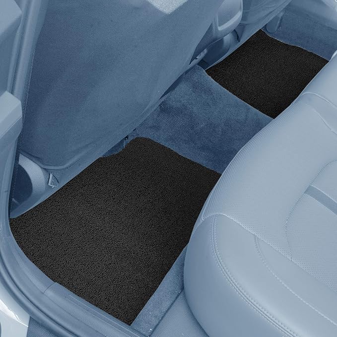 FH Group Car Floor Mats - DIY Ultra Waterproof Trimmable Non-Slip Vinyl Floor Mats, Solid Black