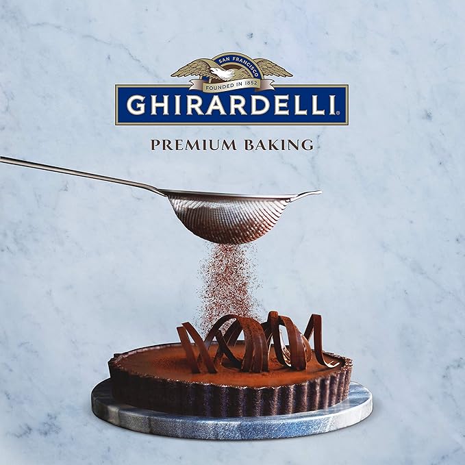 GHIRARDELLI Premium Baking Cocoa 100% Cocoa Dutch Process Unsweetened Cocoa Powder - 8 oz. (227g), 6 bags