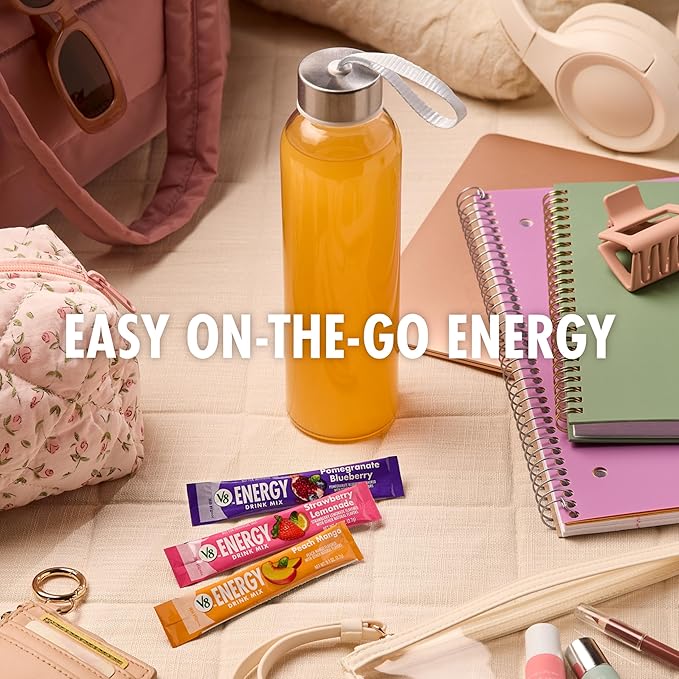 V8 Energy Peach Mango Energy Drink Powder, .10 oz Packet (10 Count)