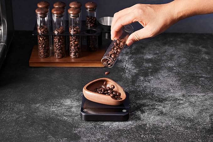 rosewood Coffee Bean Dosing Cup and Spray Bottle Kit for espresso enthusiasts, Coffee Bar Accessories,Take coffee beans quantitatively to reduce the spray of coffee static electricity