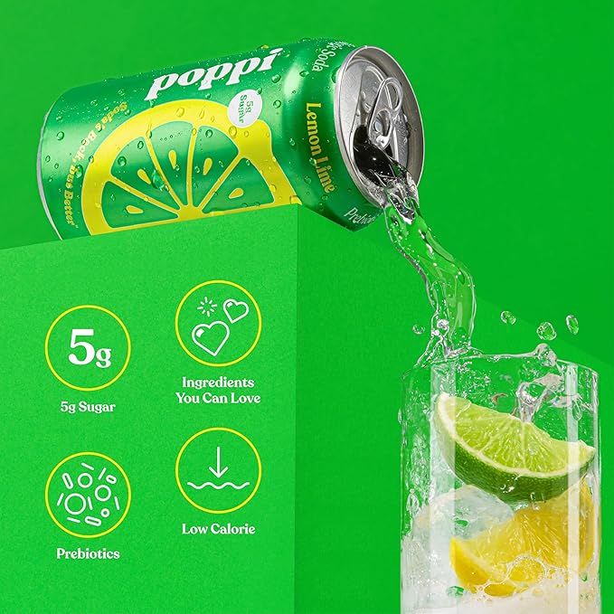 Poppi Sparkling Prebiotic Soda Beverage with Apple Cider Vinegar, Seltzer Water and Fruit Juice, Trend Setters Variety Pack, 12 Fl Oz, Pack of 12, Packaging May Vary