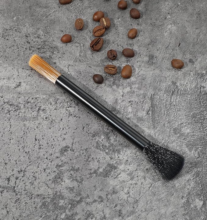 Espresso Brush, Coffee Brush Barista Accessories for Bean Grain, Durable Stainless Steel Handle & Soft Bristles