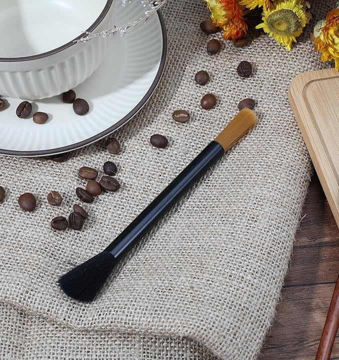 Espresso Brush, Coffee Brush Barista Accessories for Bean Grain, Durable Stainless Steel Handle & Soft Bristles