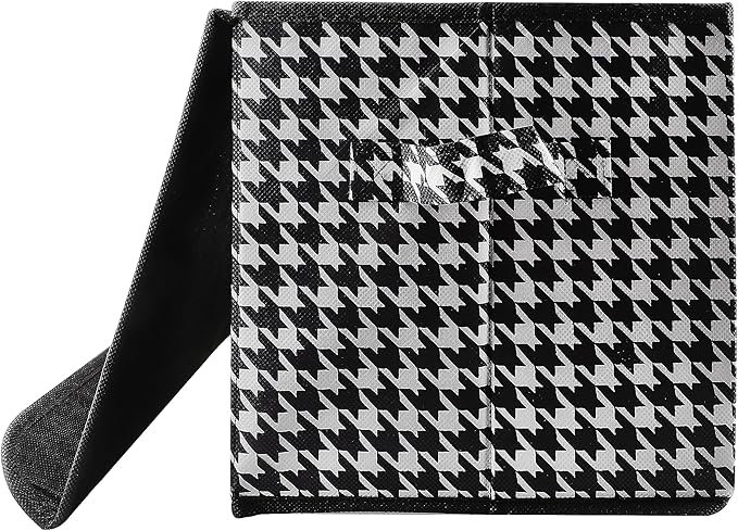 Foldable Car Organizer - Trunk Organizer and Storage for Car, SUV, Sedan (Declare-Black White-Big, 17.8" x 12")