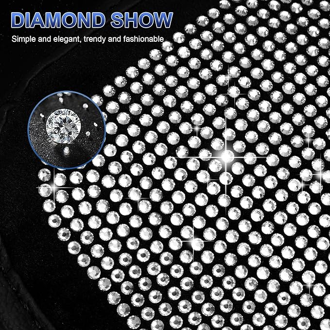 Bling Diamond Car Center Console Cover Custom Fit for Subaru Forester Leather Car Armrest Cover Cushion with 2 Storage Pockets