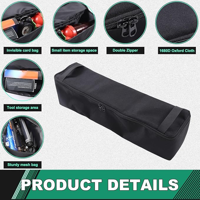 Under Seat Organizer for Hummer EV Accessories Backseat Rear Hidden Under Seat Storage Bags Portable Waterproof Foldable Storage Tool with Handle for Hummer EV SUV Pickup 2024 2025 2026 (A/2Packs)