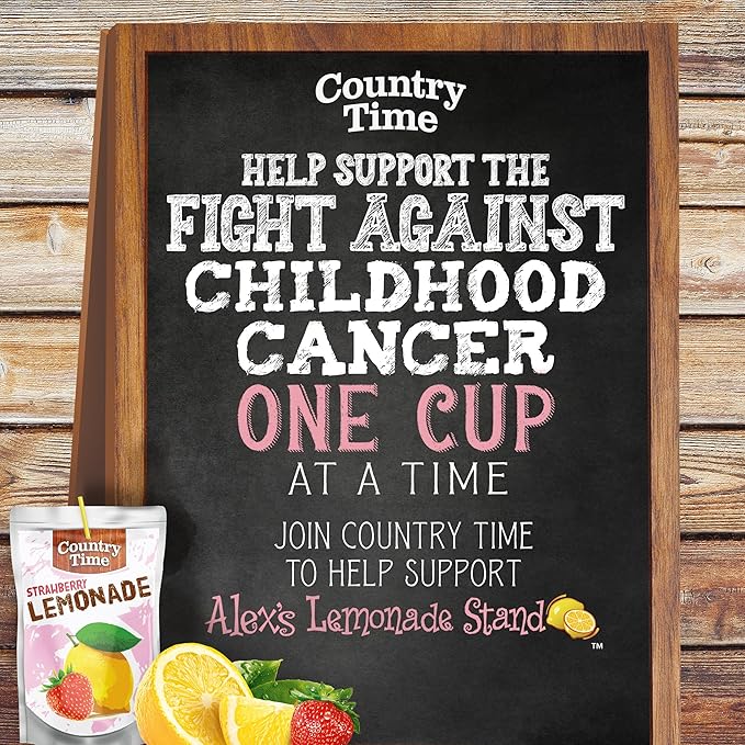 Country Time Strawberry Lemonade Ready to Drink Flavored Drink Pouches, 40 ct Pack, 4 Boxes of 10 Drink Pouches