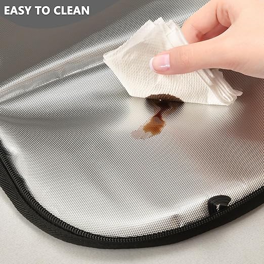 MNSRUU Car Trash Can with Lid, Fox and Flowers Car Trash Bag Hanging Organizers and Storage for Front Back Seat, Leak-Proof Trash Bin