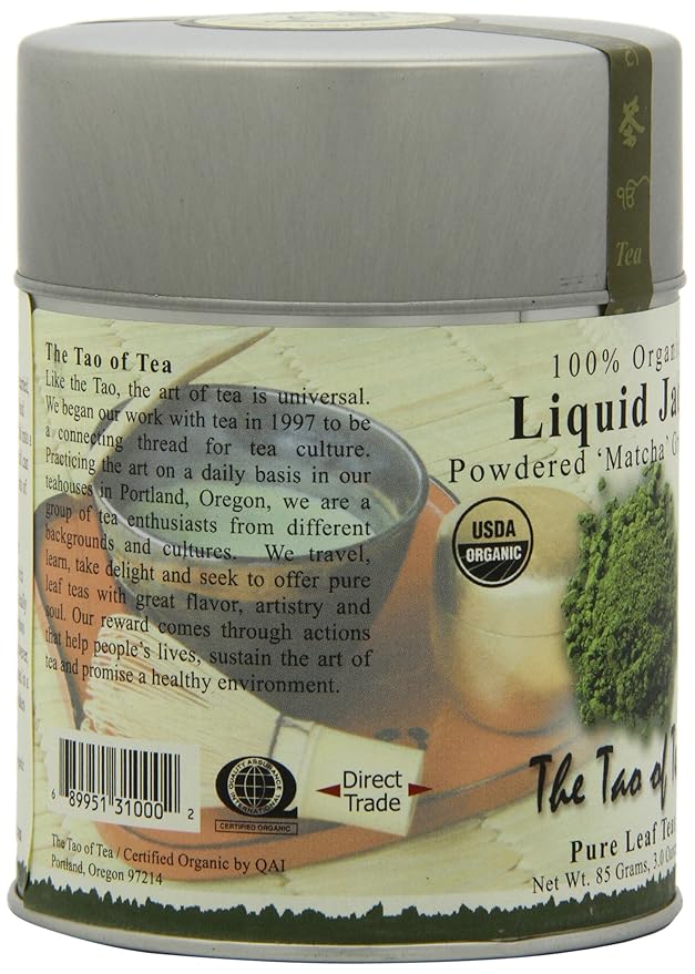 The Tao of Tea Liquid Jade Powdered Matcha Green Tea, Loose Leaf, 3 Oz