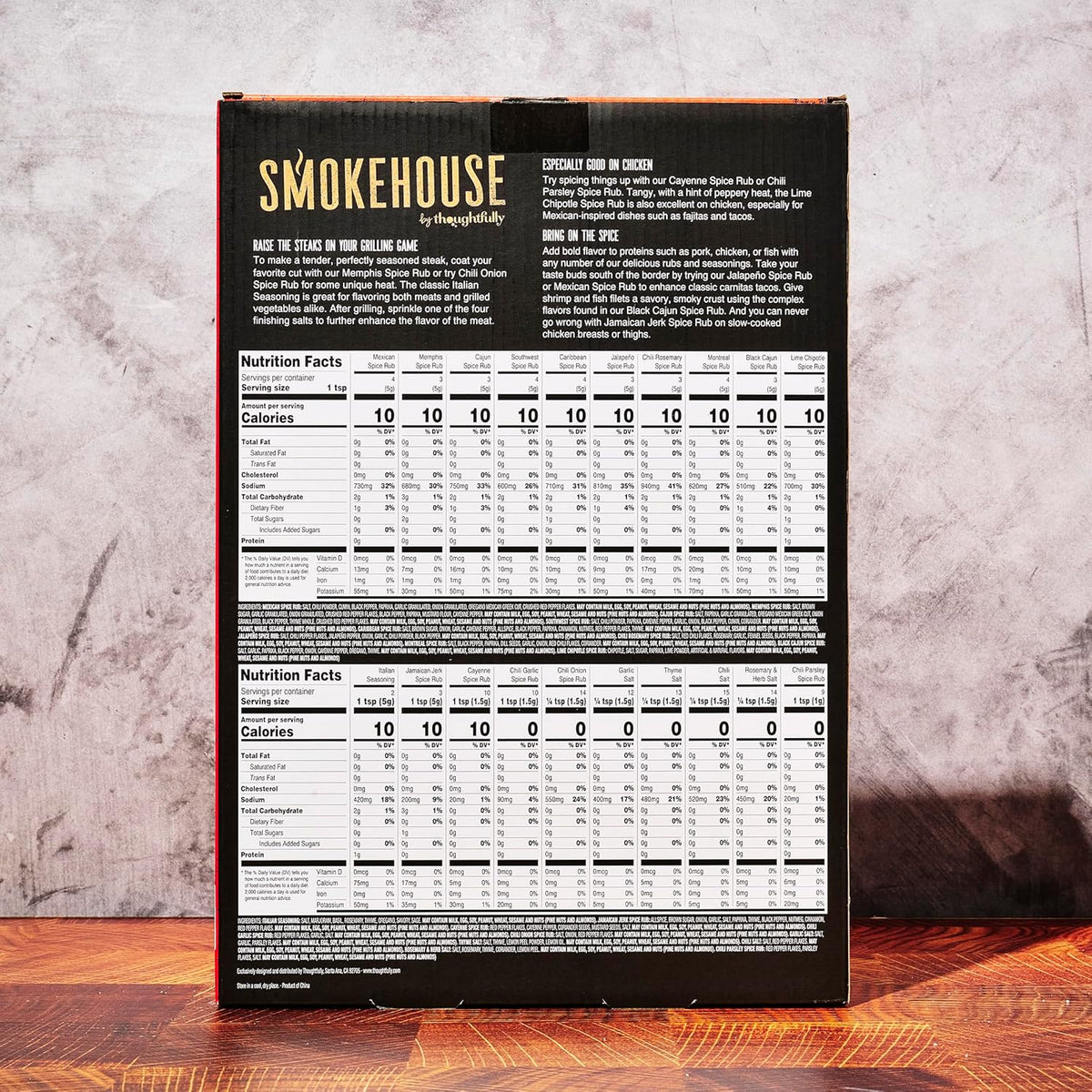 Smokehouse by Thoughtfully 20-count Ultimate Grilling Spice Set with Chili Garlic, Rosemary, and more