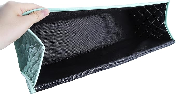 Trunk Organizer for Car,Foldable Car Organizer Back Seat,Tool Storage Organizer for Suv,Car Trunk Organizer and Storage for Sedan (Leather-Green, 19.9 inch*9.5 inch)