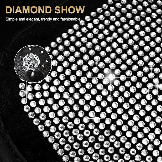 Center Console Cover Fit for RLX: Upgraded Diamond Auto Middle Console Cover - Crystal Rhinestone Armrest Cover for Car with 2 Storage Bags,Anti-Scratch Auto Armrest Pad Accessory （Black