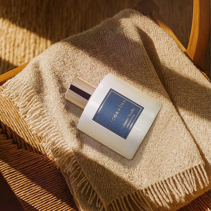 COCORRÍNA Reed Diffuser - Cashmere Vanilla 6.7 fl oz Reed Diffuser for Bedroom Bathroom Home Décor