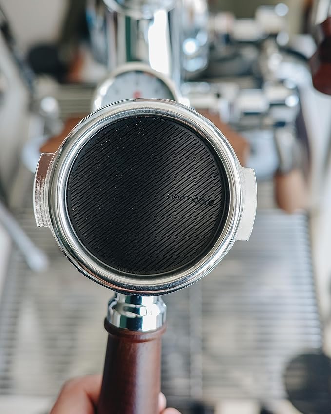 Normcore 58.5mm Ultra-Slim 0.2 mm Puck Screen - Lower Shower Screen - Metal Coffee Reusable Filter for 58mm Portafilter - 200-micron Laser etched - 316 Stainless Steel with Titanium PVD Coating