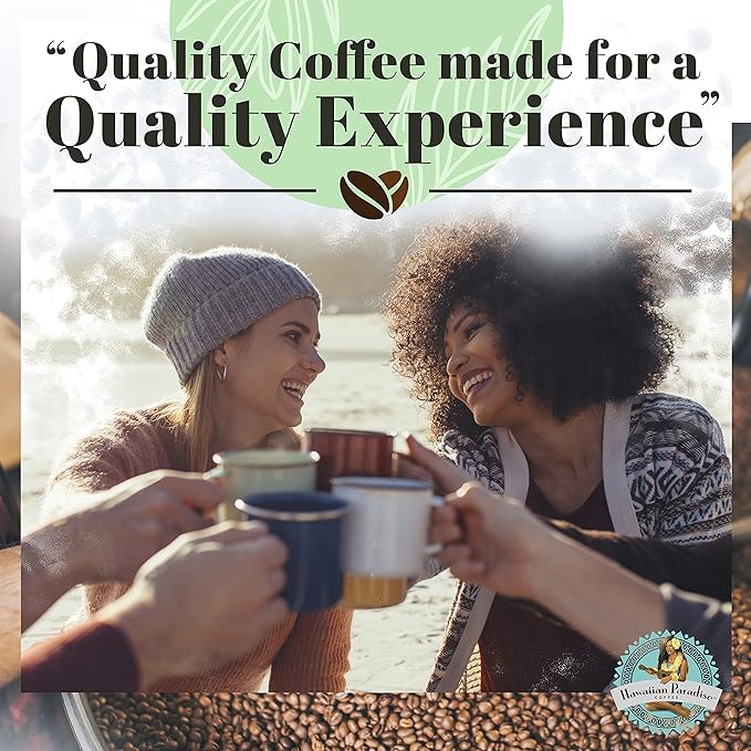 Hawaiian Paradise Coffee Hazelnut Ground Coffee - Premium Rich Flavored Bold Signature Brewed – 100% Arabica Beans (Hawaiian Hazelnut 24oz. Bag Ground)